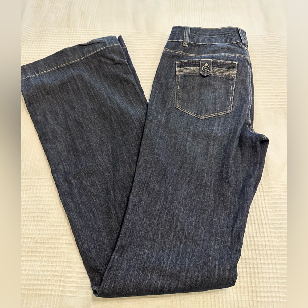 White House Black Market Blue jean denim trousers sz 4 L 4 Long tall